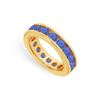 Image 1 : Blue Sapphire Eternity Band : 14K Yellow Gold – 3.00 CT TGW