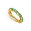 Image 1 : Emerald Eternity Band : 14K Yellow Gold – 3.00 CT TGW