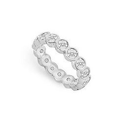 Diamond Eternity Band : 18K White Gold - 1.50 CT Diamonds