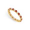 Image 1 : Diamond And Ruby Eternity Band : 18K Yellow Gold – 1.00 CT TGW