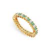 Image 1 : Diamond And Emerald Eternity Band : 18K Yellow Gold – 2.00 CT TGW