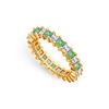 Image 1 : Diamond And Emerald Eternity Band : 18K Yellow Gold – 3.00 CT TGW