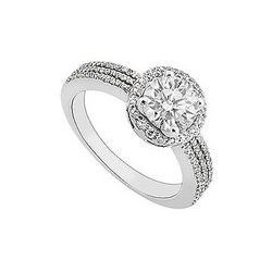 Diamond Engagement Ring 14K White Gold 1.00 CT TDW