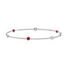 Image 1 : Ruby And Diamond Bracelet : 14K White Gold - 0.75 CT TGW