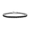 Black Diamond Princess-Cut Tennis Bracelet : 14K White Gold – 2.00 CT Diamonds