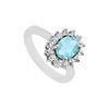 Aquamarine And Diamond Ring : 14K White Gold - 1.50 CT TGW