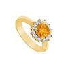 Image 1 : Citrine And Diamond Ring : 14K Yellow Gold - 1.50 CT TGW