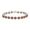 Image 1 : Sterling Silver Prong Set Round Smoky Topaz Bracelet With 12.00 CT TGW