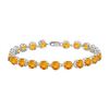 Image 1 : 14K White Gold Prong Set Round Citrine Bracelet With 12.00 CT TGW