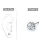 Image 1 : Mens 14K White Gold : Bezel-Set Round Diamond Stud Earrings 0.25 CT. TW.
