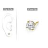 Image 1 : Mens 14K Yellow Gold : Round Diamond Stud Earring - 0.33 CT. TW.