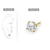 Image 1 : Mens 14K Yellow Gold : Round Diamond Stud Earring - 0.75 CT. TW.