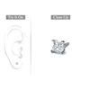 Image 1 : Mens Platinum : Princess Cut Diamond Stud Earring - 0.15 CT. TW.