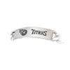 Image 1 : Stainless Steel Tennessee Titans Team Name And Logo ID Bracelet - 8 Inch