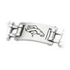 Image 1 : Stainless Steel Denver Broncos Team  Logo Bracelet - 8 Inch