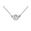 Image 1 : 14K White Gold : Bezel Set Round Diamond Solitaire Pendant - 1.00 CT. TDW