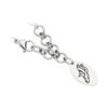 Image 1 : Stainless Steel Denver Broncos Dangle Logo Bracelet - 8 Inch