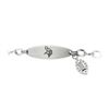 Image 1 : Stainless Steel Minnesota Vikings Team Name And Logo Dangle Bracelet - 7.5 Inch