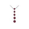 Image 1 : Ruby Journey Pendant : 14K White Gold - 1.00 CT TGW
