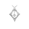 Image 1 : Diamond Frame Design Pendant : 14K White Gold - 0.50 CT Diamonds