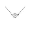 Image 1 : 18K White Gold : Bezel Set Round Diamond Solitaire Pendant - 0.33 CT. TDW.