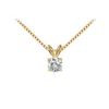 Image 1 : 18K Yellow Gold : Prong Set Round Diamond Solitaire Pendant – 0.33 CT. TDW.