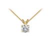 Image 1 : 18K Yellow Gold : Prong Set Round Diamond Solitaire Pendant – 1.00 CT. TDW.