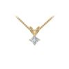 Image 1 : 18K Yellow Gold : Princess Cut Diamond Solitaire Pendant – 0.15 CT. TDW.