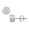Image 1 : 14K White Gold : Bezel-Set Round Diamond Stud Earrings – 1.50 CT. TW.