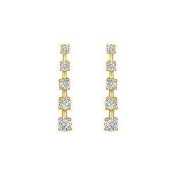 Diamond Journey Earrings : 14K Yellow Gold - 2.00 CT Diamonds