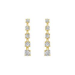 Diamond Journey Earrings : 14K Yellow Gold - 2.00 CT Diamonds