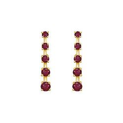Ruby Journey Earrings : 14K Yellow Gold - 2.00 CT TGW