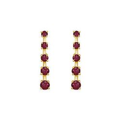 Ruby Journey Earrings : 14K Yellow Gold - 2.00 CT TGW