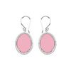 Image 1 : Sterling Silver Pink Chalcedony And Cubic Zirconia Earrings 30.16 CT TGW