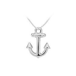 Sterling Silver Anchor  Pendant