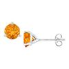 Image 1 : Sterling Silver Martini Style Citrine Stud Earrings With 2.00 CT TGW