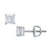 Image 1 : Platinum : Princess Cut Diamond Stud Earrings – 0.50 CT. TW.
