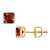 Image 1 : Garnet Stud Earrings : 14K Yellow Gold - 2.00 CT TGW