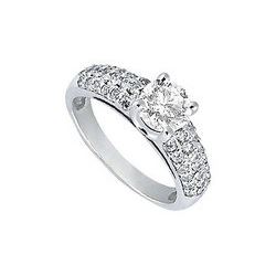 Diamond Engagement Ring : Platinum - 1.25 CT Diamonds