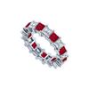 Image 1 : Diamond And Ruby Eternity Band : Platinum – 3.00 CT TGW