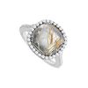 Image 1 : Genuine Rutilated Quartz And Diamond Ring : 14K White Gold - 2.50 CT TGW