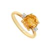 Image 1 : Citrine And Diamond Ring : 14K Yellow Gold - 0.75 CT TGW