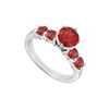 Image 1 : Ruby Ring : 14K White Gold - 0.75 CT TGW