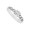 Image 1 : Semi Mount Engagement Ring In 14K White Gold With 0.15 Ct. Diamonds Not Included Center Diamond