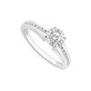 Image 1 : 14K White Gold Semi Mount Engagement Ring With 0.50 Carat Diamonds Center Diamond Not Included