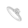 Image 1 : 14K White Gold Semi Mount Engagement Ring With 0.25 Carat Diamonds Not Included Center Diamond