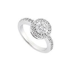 Cubic Zirconia Engagement Ring 14K White Gold 2.50 CT TGW