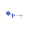 Image 1 : Sterling Silver Martini Style Created Sapphire Stud Earrings With 2.00 CT TGW
