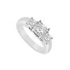 Image 1 : Three Stone Diamond Ring : 14K White Gold - 0.50 CT Diamonds