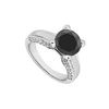 Fancy Black Diamond Ring : 14K White Gold - 1.50 CT Diamonds